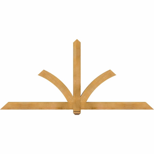 Ekena Millwork Redmond Rough Sawn Timber Gable Bracket, Western Red Cedar, 84"W x 38"H x 4"D x 4"F, 11/12 Pitch GBW084X38X0404RED00RWR - main